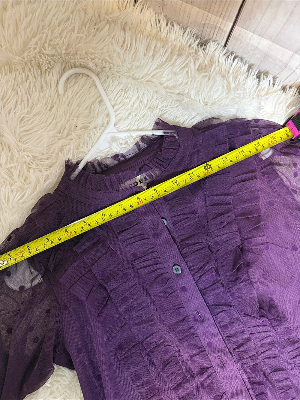 Boden Tulle Ruffle Maxi Dress Viola Purple - Picture 8 of 10